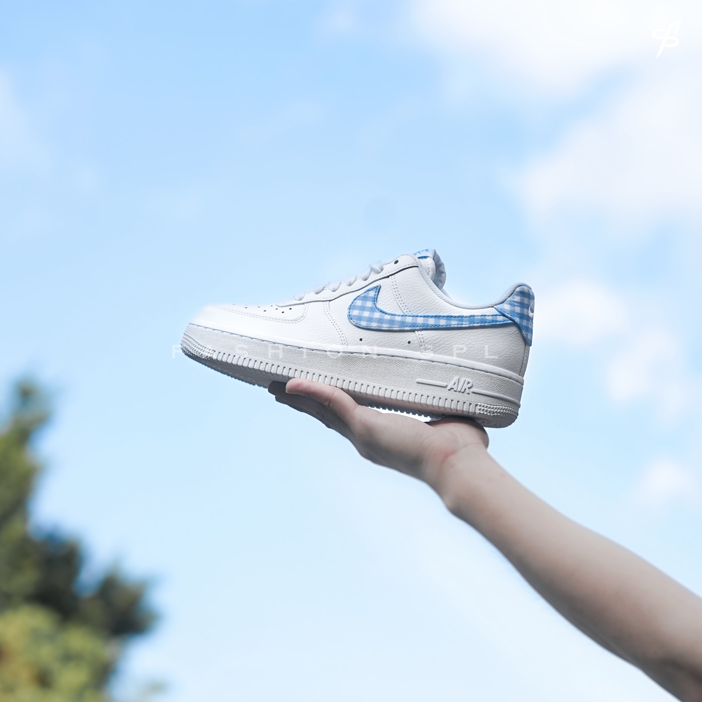 W Nike Air Force 1 Low Blue Gingham 藍白格子 DZ2784-100