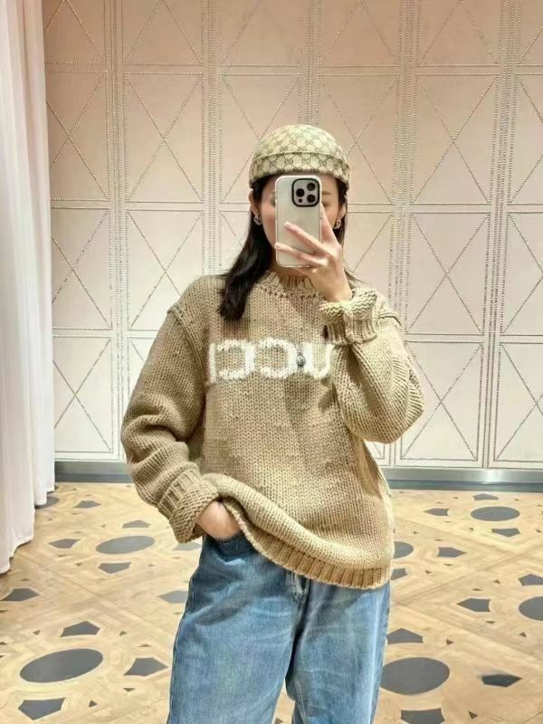 Gucci  駝色羊毛套頭毛衣  761539 XKDK4   2296 -T