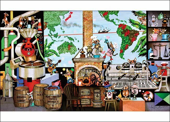 藤城清治-拉比咖啡~人生的起源