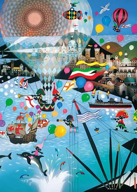 藤城清治-熱那亞之海