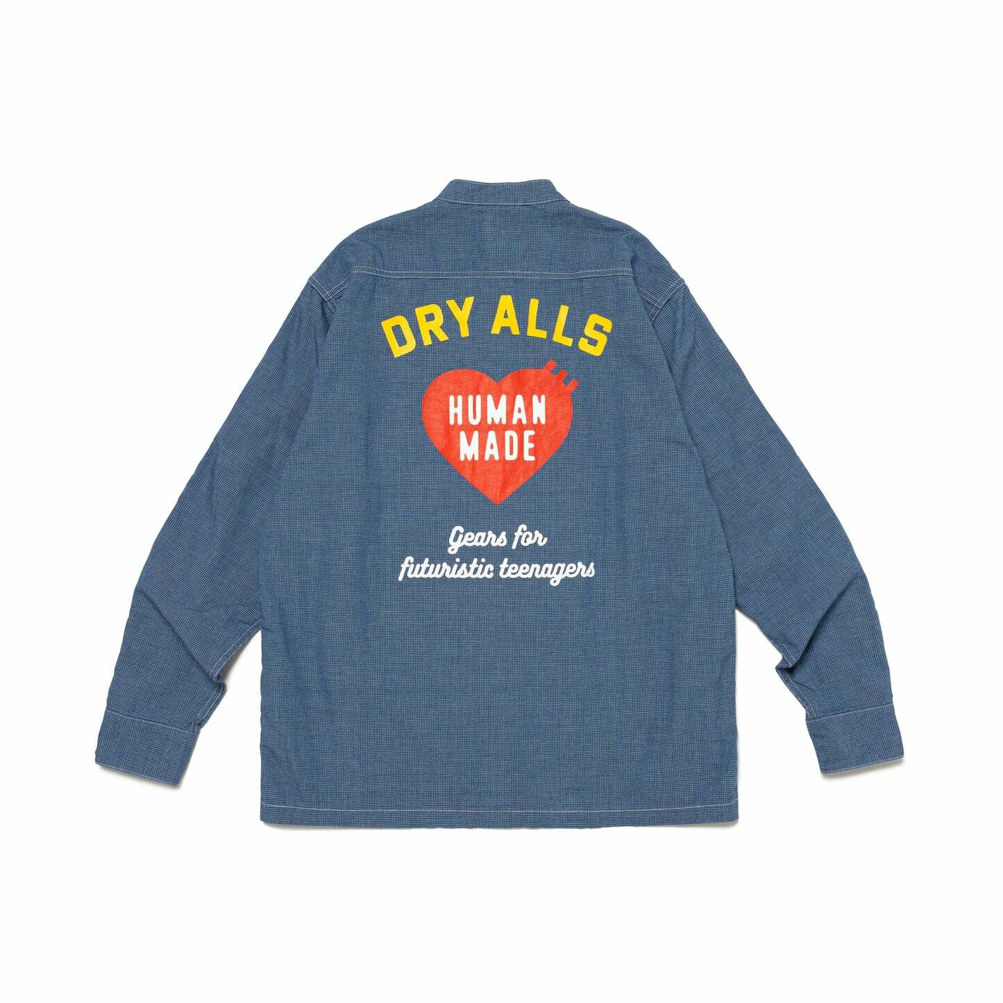 2023AW HUMAN MADE STAND COLLAR CHAMBRAY #1 愛心 無領 長袖 襯衫 現貨