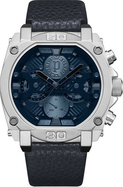 萬年鐘錶 - POLICE   NORWOOD  時尚配飾大錶徑皮革男錶 PEWJF2226802 錶徑 45MM