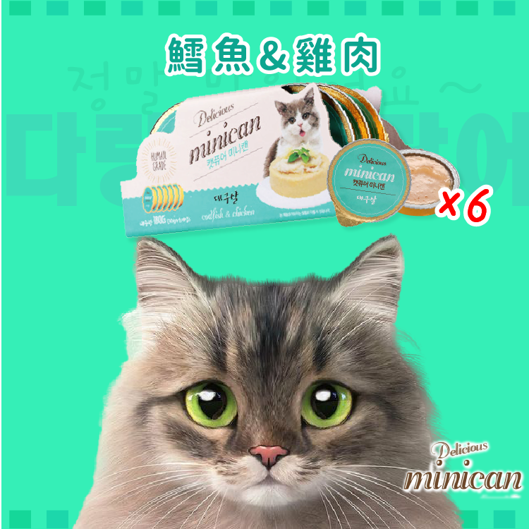 【組合優惠】Cat pure | Minican韓國迷你零食貓罐 鱈魚雞肉 30g x 6 (CP-1659)