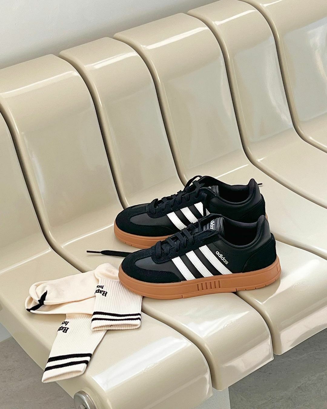 Adidas Neo Gradas 黑糖奶茶 焦糖牛奶 黑線 焦糖底 復古 厚底 德訓鞋 FX9305