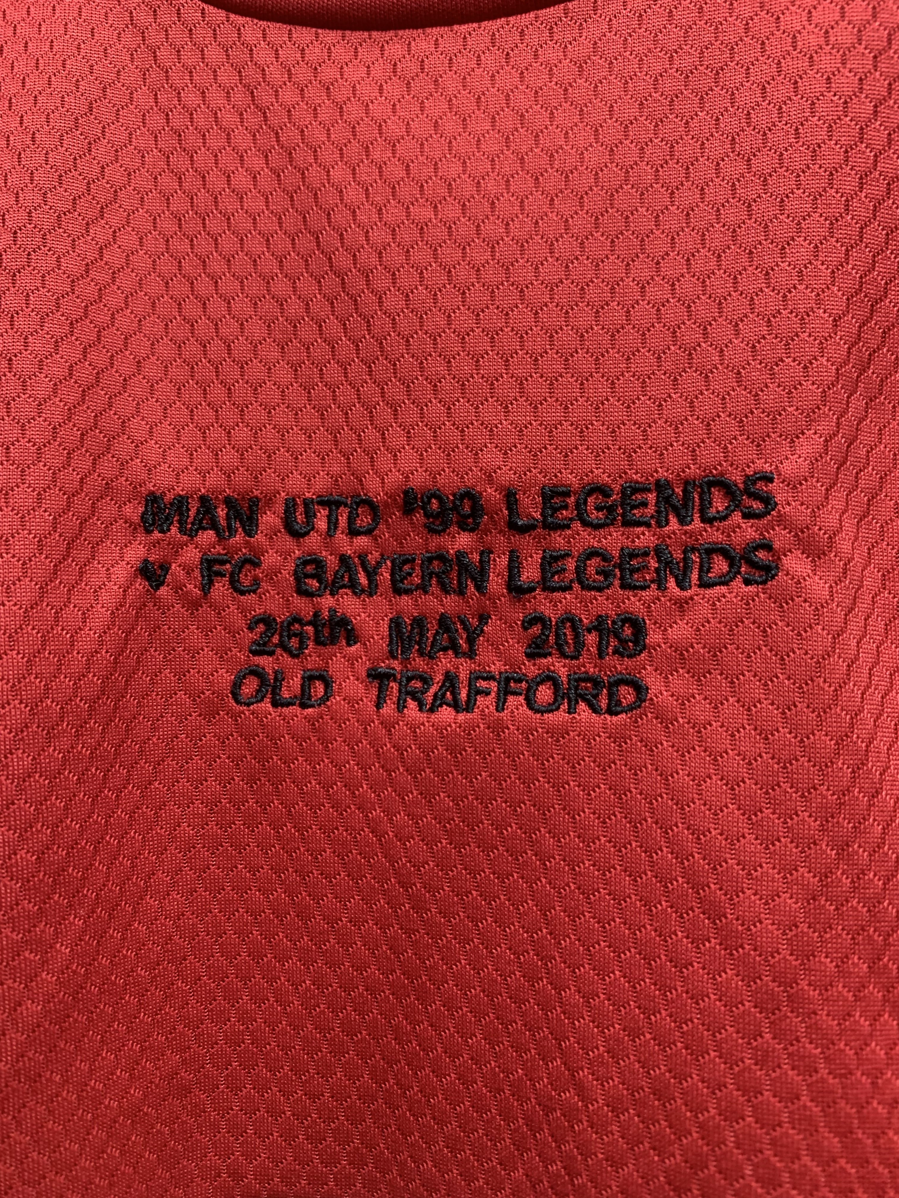 2019 Manchester United Treble Legends Home Shirt with 7 BECKHAM + Match Day Embroidered