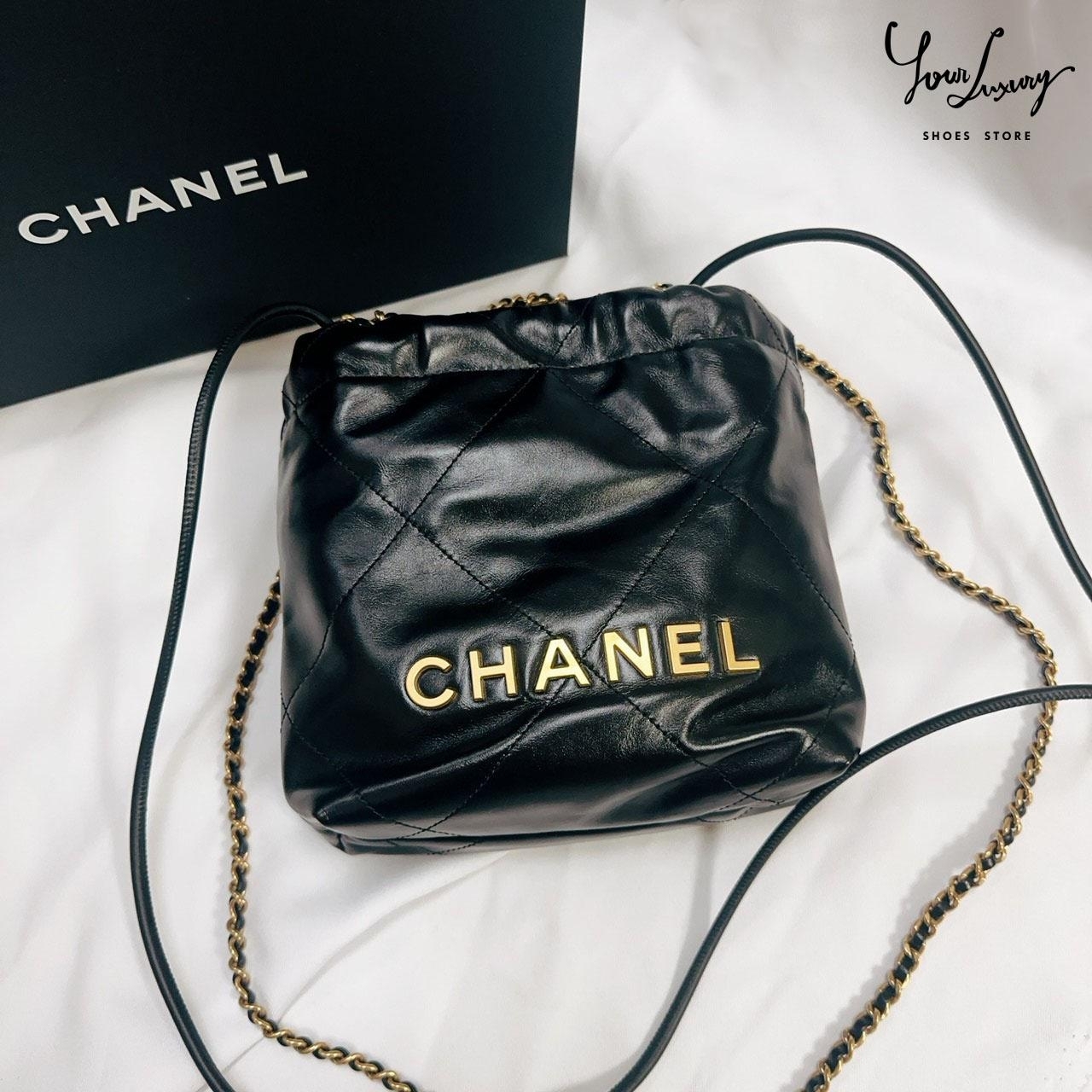 【Luxury】全球代購 香奈兒 CHANEL 22 MINI HANDBAG 黑金黑銀 白金白銀 灰金灰銀 全黑 粉金 粉銀 垃圾袋 (客服報價)
