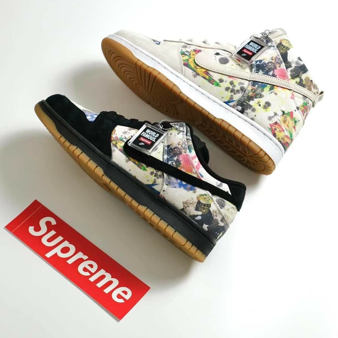 Nike SB Dunk x Supreme "Rammellzee" 黑白迷彩 聯名 高筒 低筒