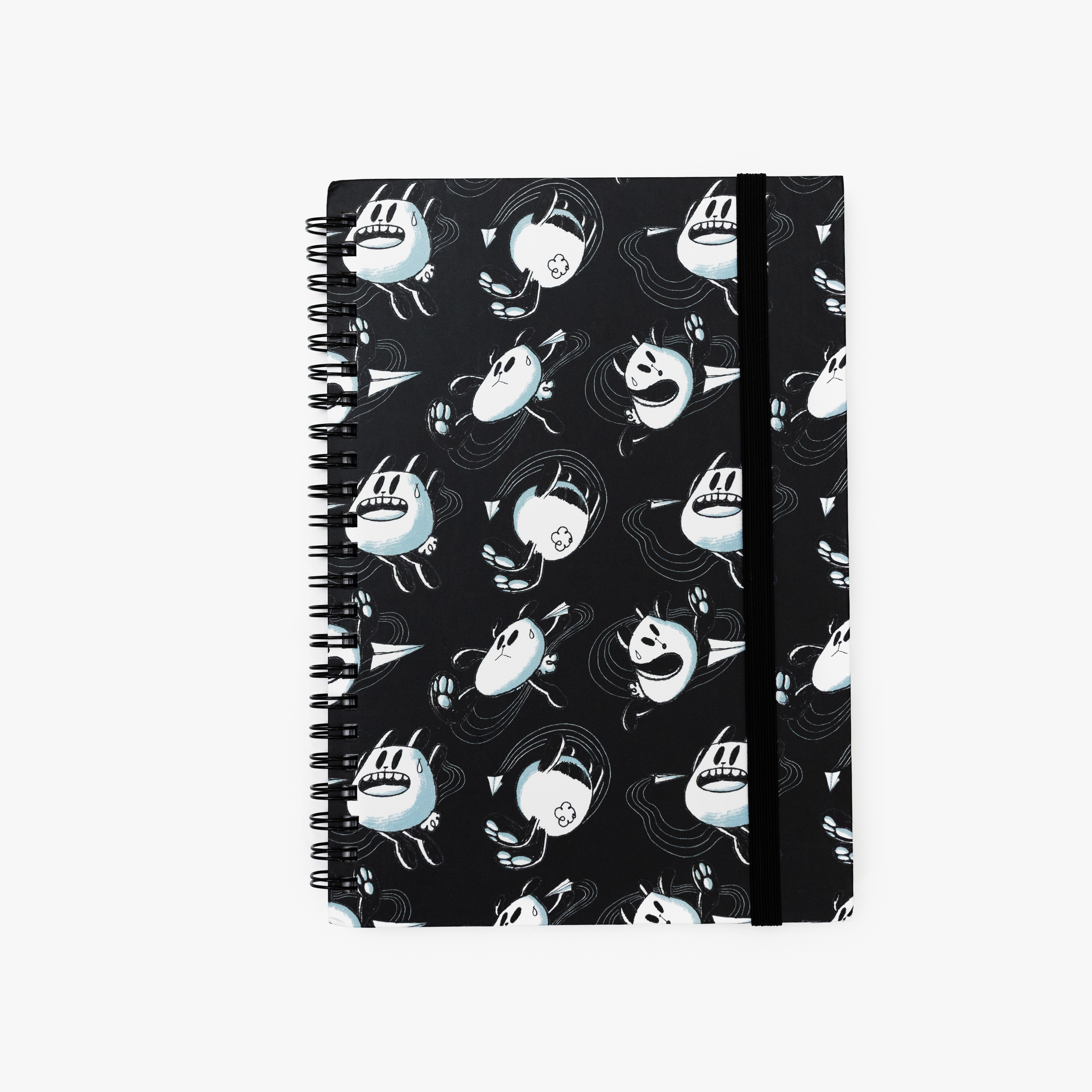 黑色肥嘢放飛機Monogram「又係記事簿冇事記乜好」硬皮肥Note Book