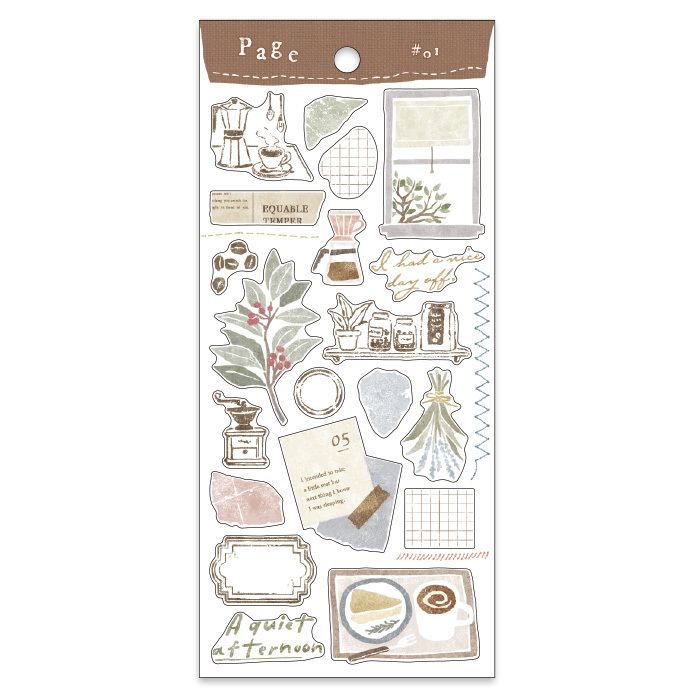 咖啡 page系列 描圖紙貼紙|日本Mind Wave