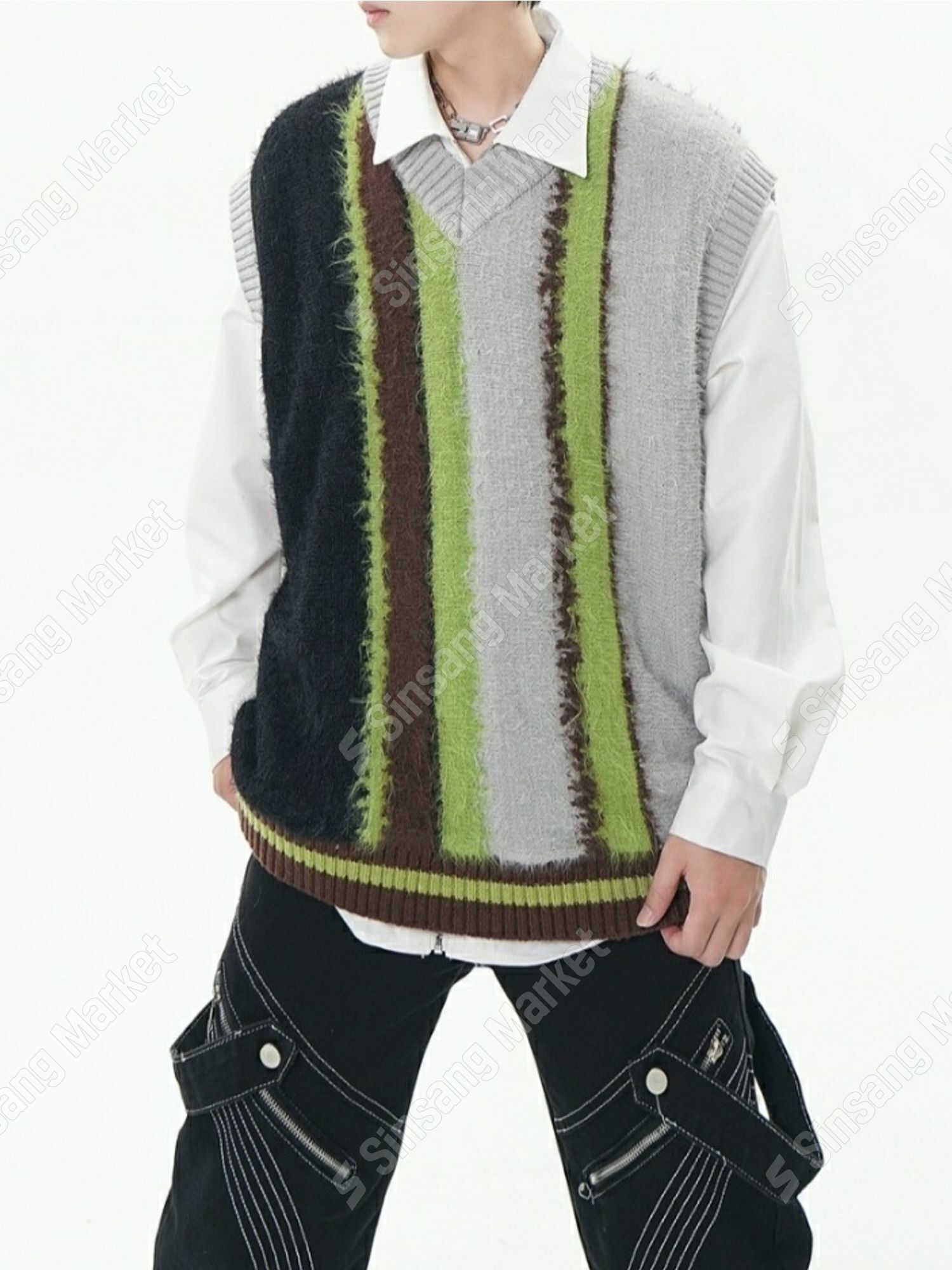 森林馬海毛針織背心