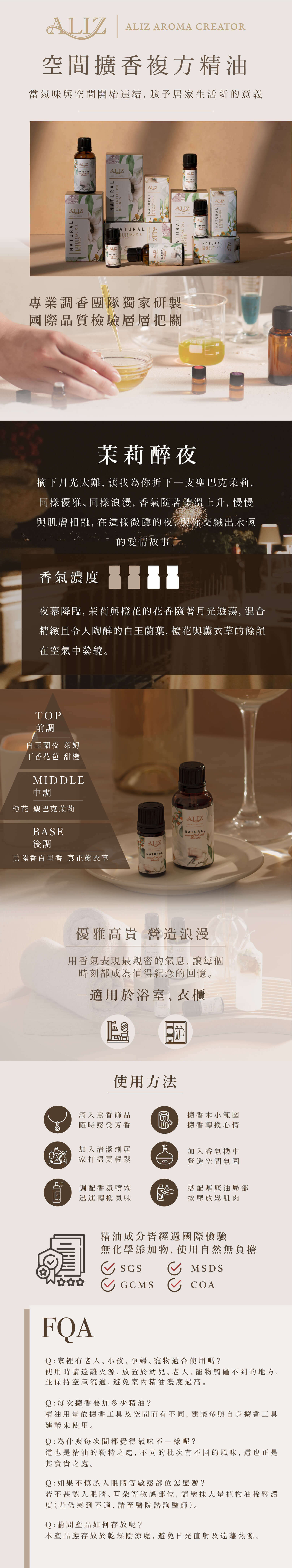 茉莉醉夜空間複方精油介紹圖
