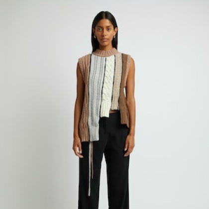 Christopher Esber - 拼接不規則麻花背心