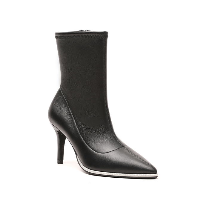 Silver Trimmed Short Boots