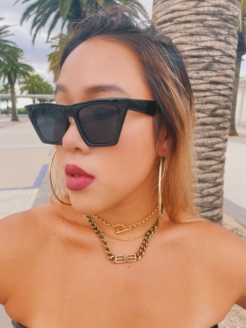 美式金色扣環項鍊