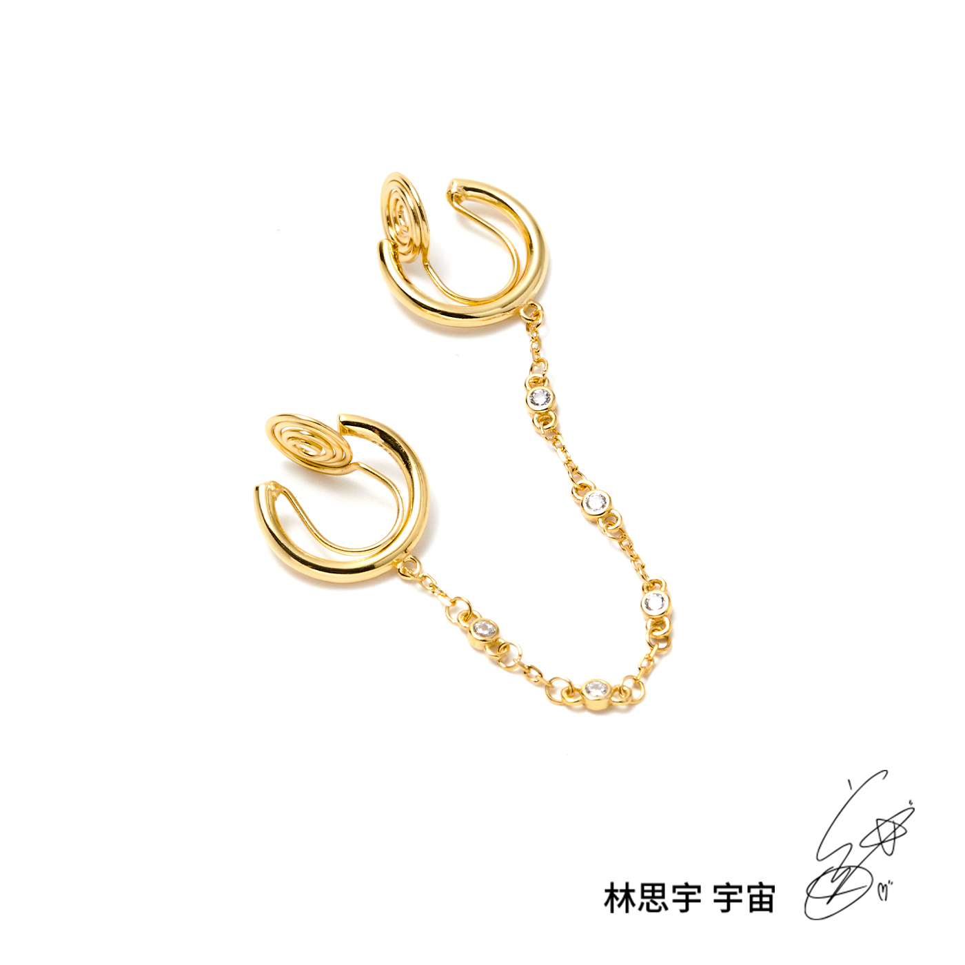 平價飾品,純銀,林思宇,宇宙,耳環,耳扣