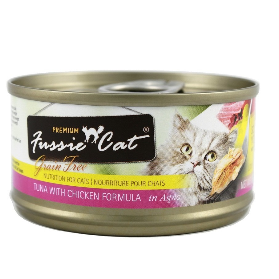 Fussie Cat Premium Wet Food Series - Tuna with Chicken In Aspic 80g