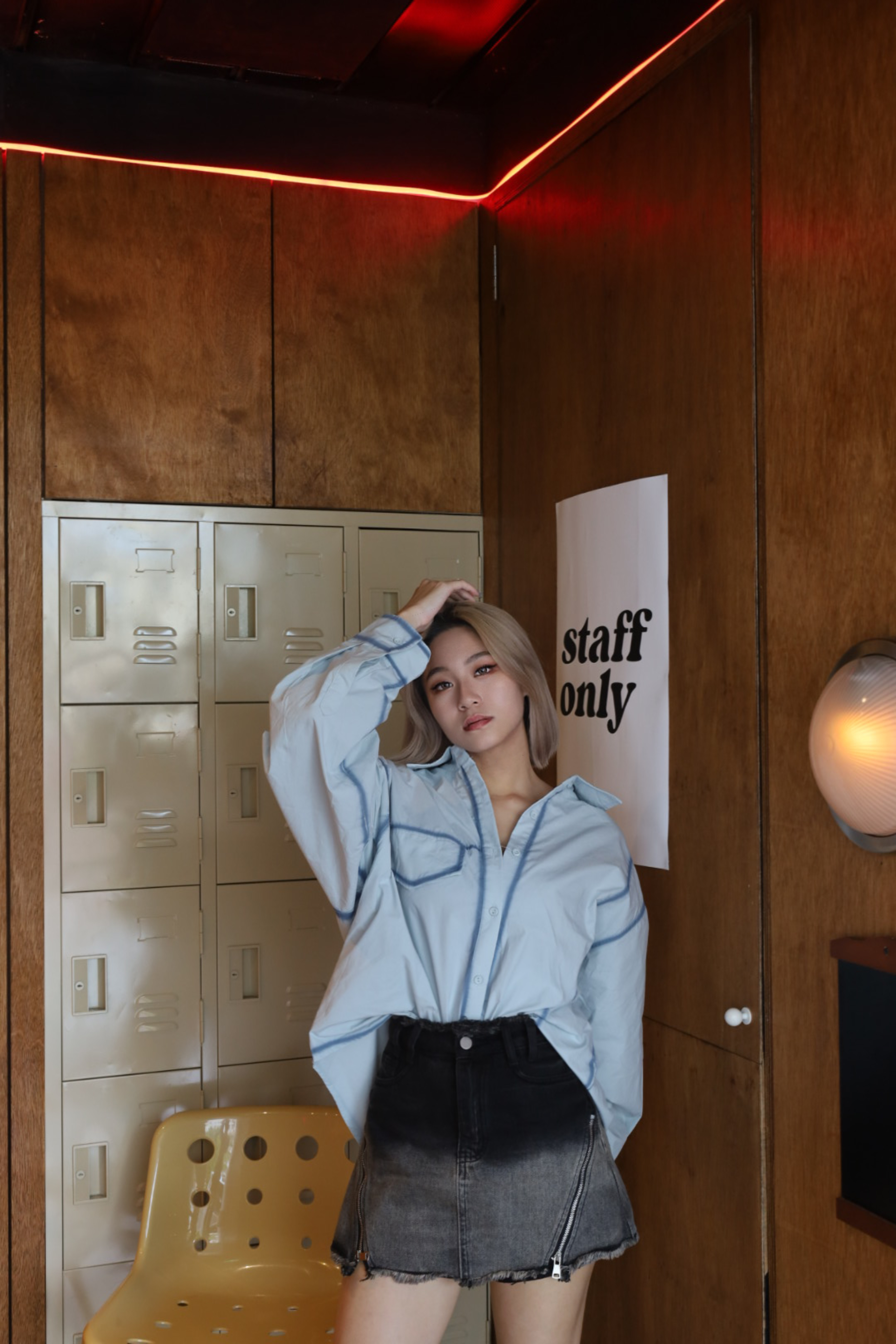 噴漆Oversized襯衫