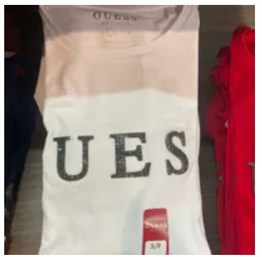 [S] GUESS PEPPER CN SS TEE,PURE WHITE, QBGI07KAKB0 (SGU450)