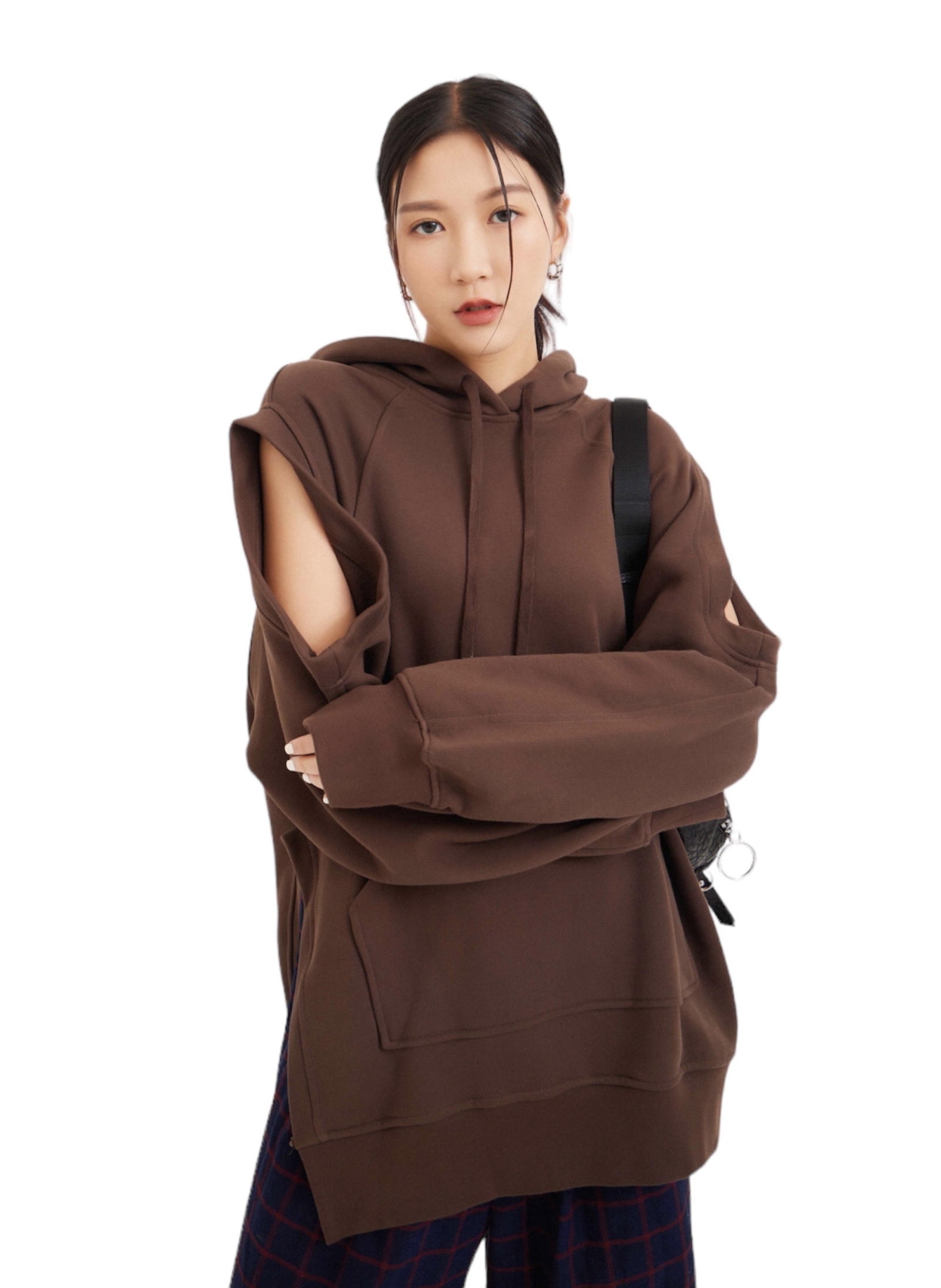 肩開洞有帽衛衣（現貨款式）