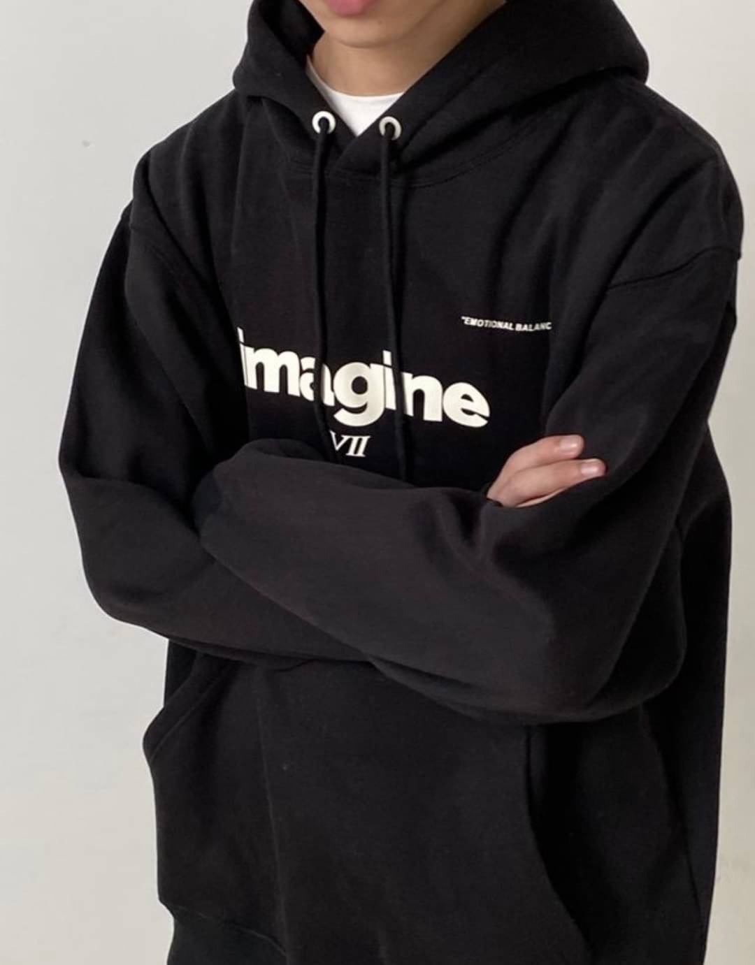 自訂款 AR2198  超厚磅英文字內刷毛帽T