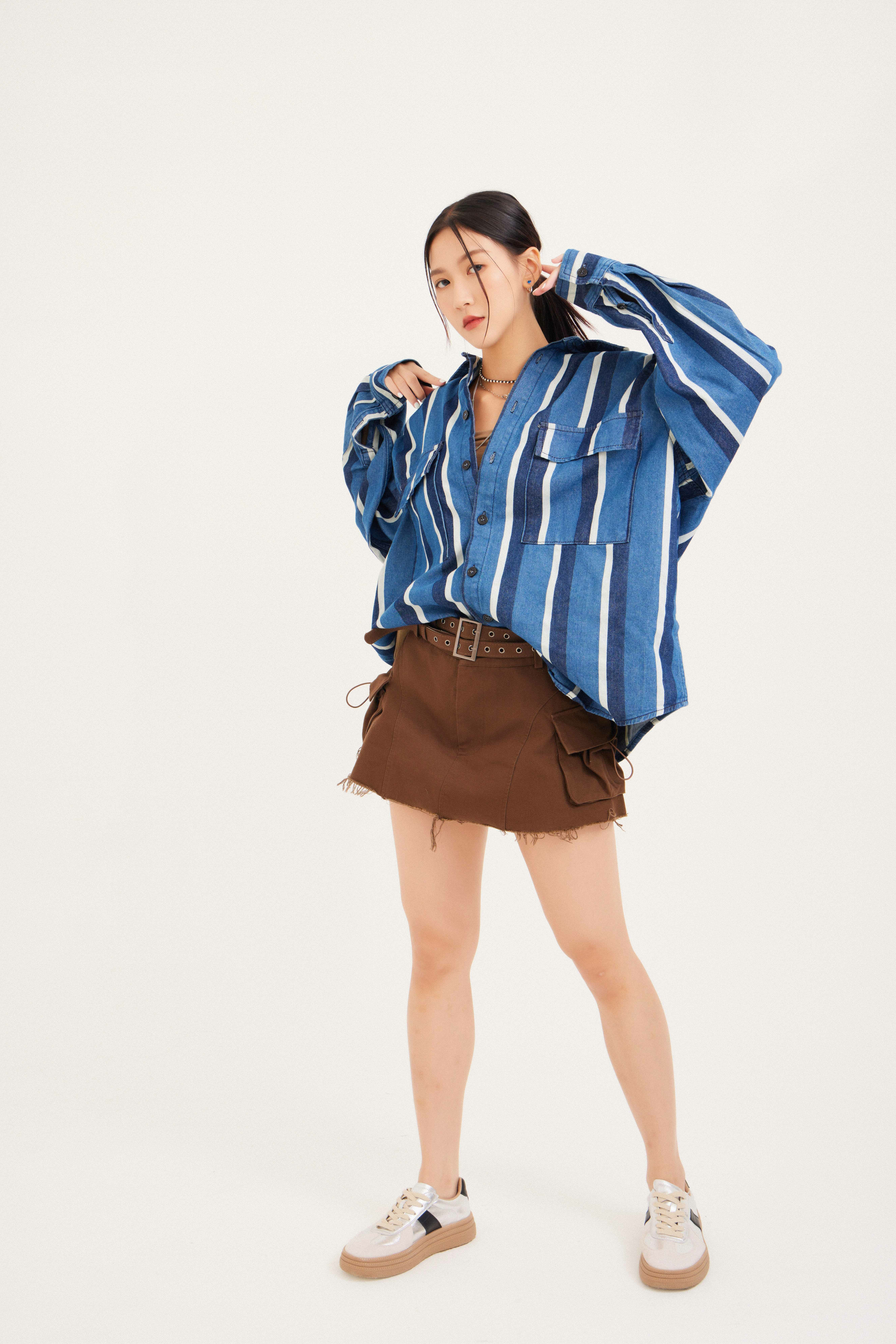 軍事風披腳牛仔短裙褲（*現貨款式）