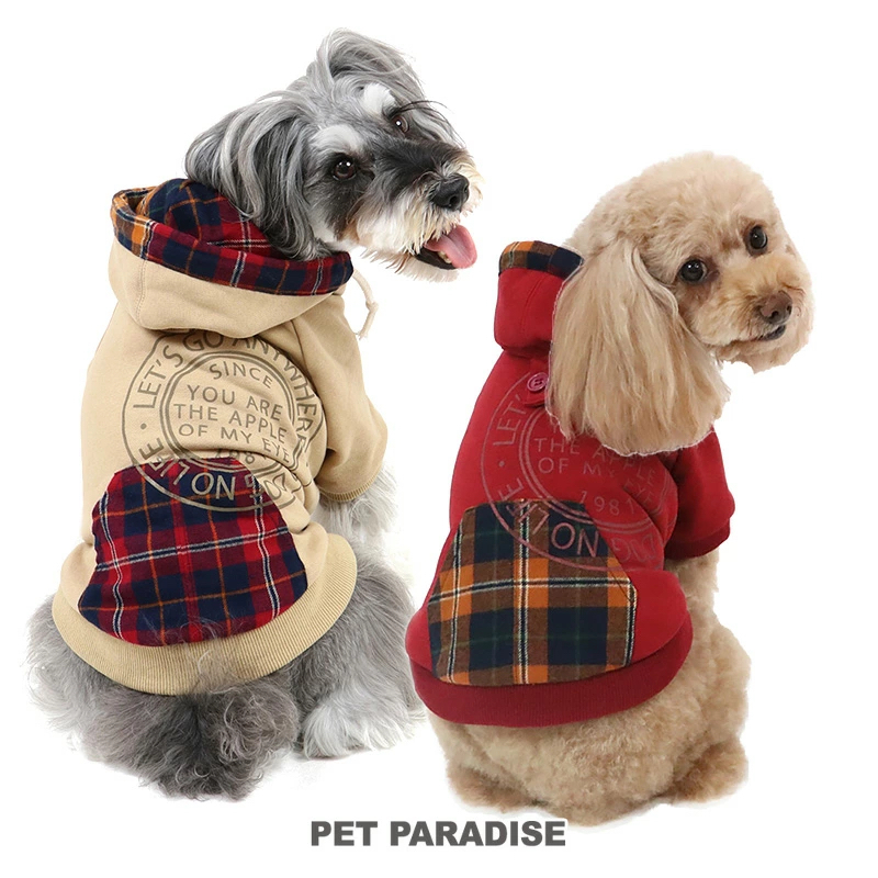 【Pet Paradise】Check Hooded Jacket <633-13430>