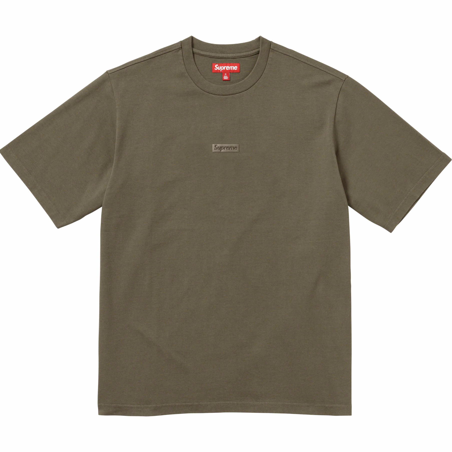 [現貨] Supreme FW23 HIGH DENSITY SMALL BOX S/S TOP 'OLIVE'