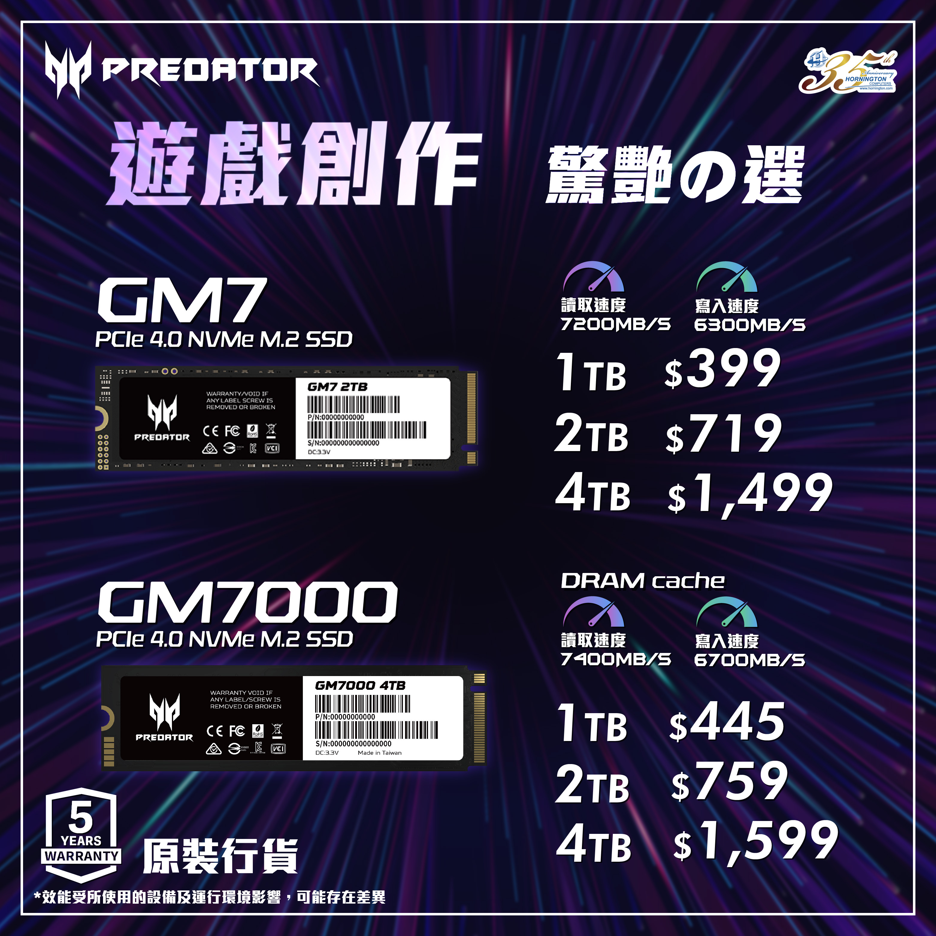 新品】PREDATOR GM7 SSD 2TB-