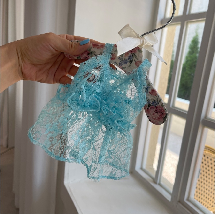 COZY-N 蕾絲緊身上衣（藍色）