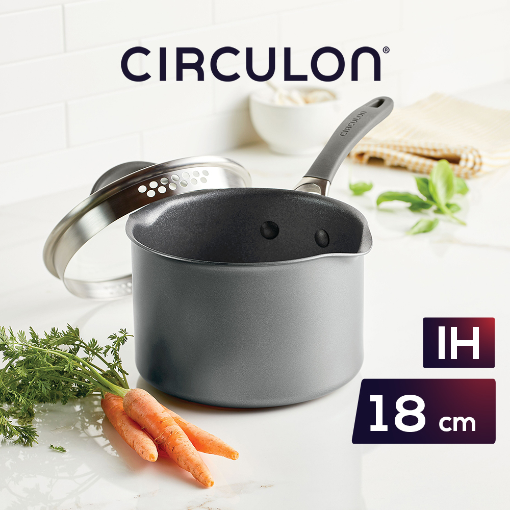 《CIRCULON A1系列》 極致抗刮不沾單柄湯鍋18CM(含蓋)