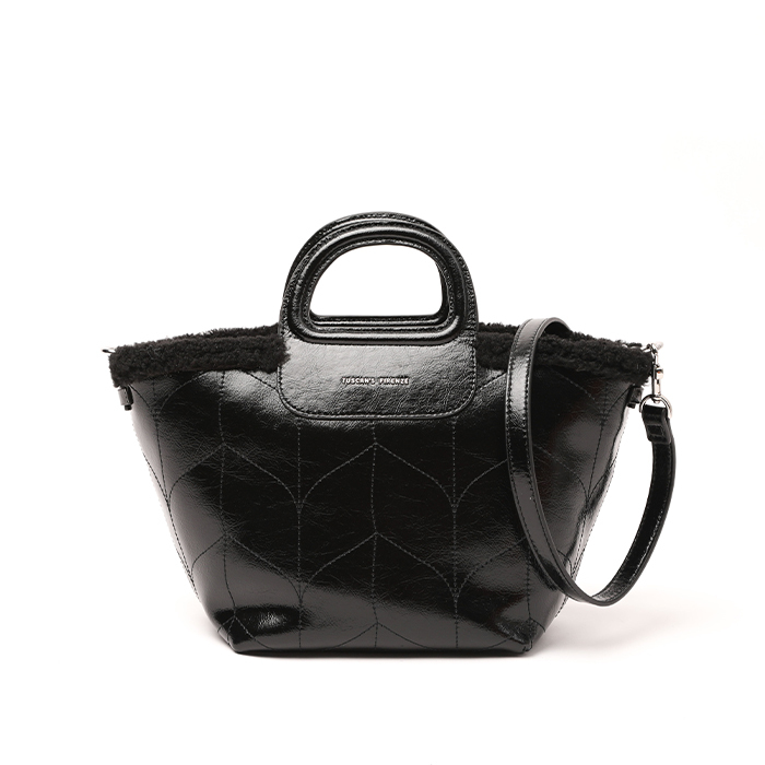 Reverso Faux Shearling Handbag