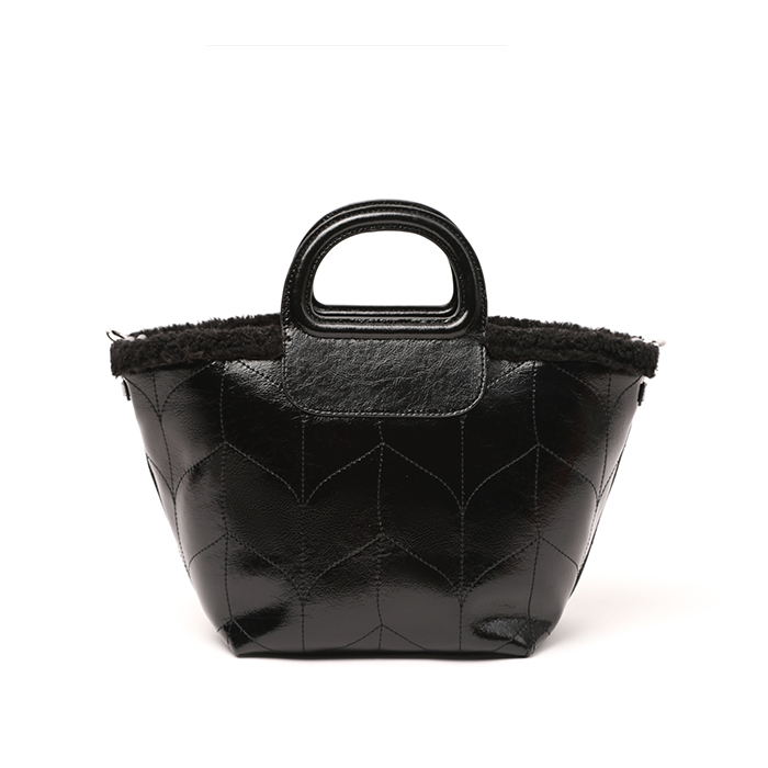 Reverso Faux Shearling Handbag