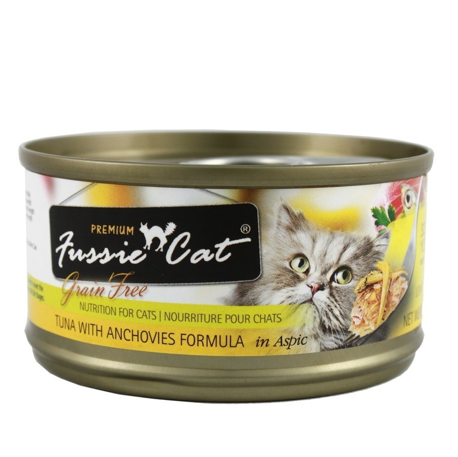 Fussie Cat Premium Wet Food Series - Tuna with Anchovies In Aspic 80g