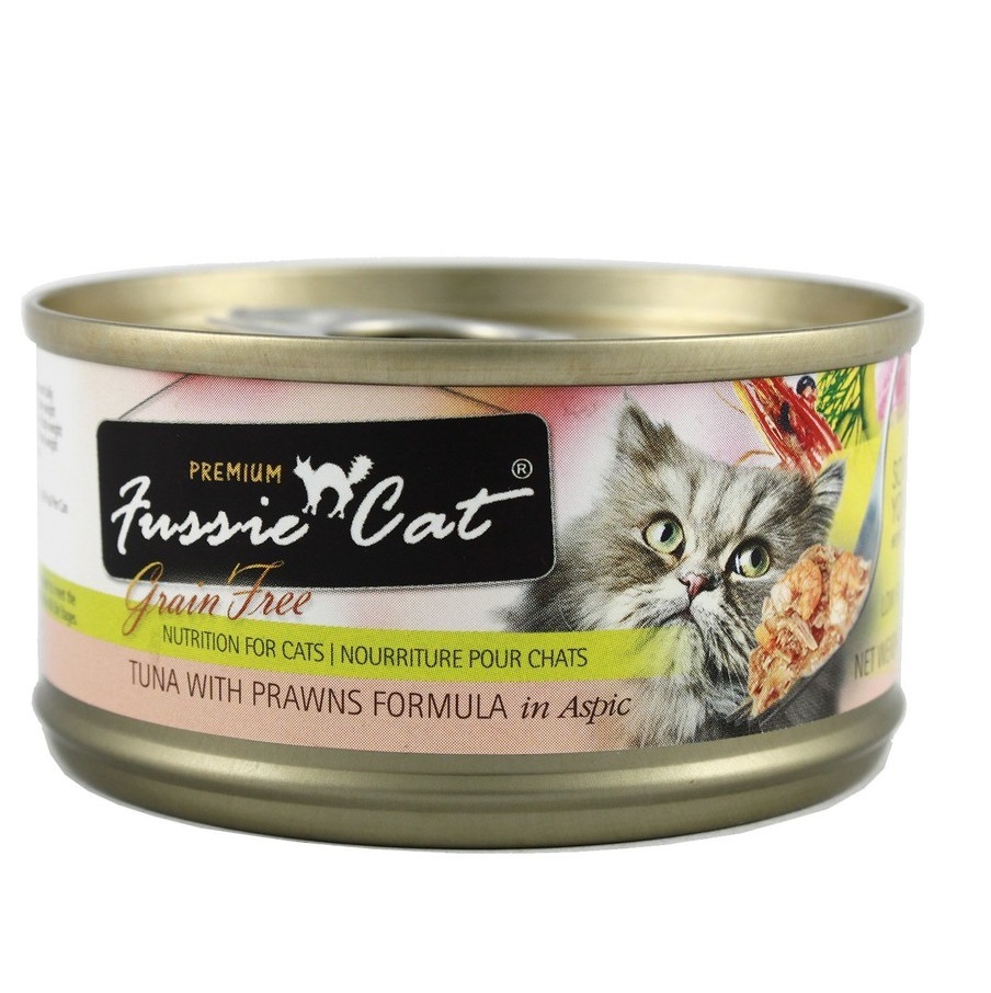 Fussie Cat Premium Wet Food Series - Tuna With Prawns In Aspic 80g