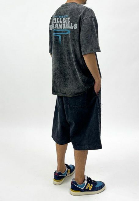 洗水英文字短袖Tee T5138