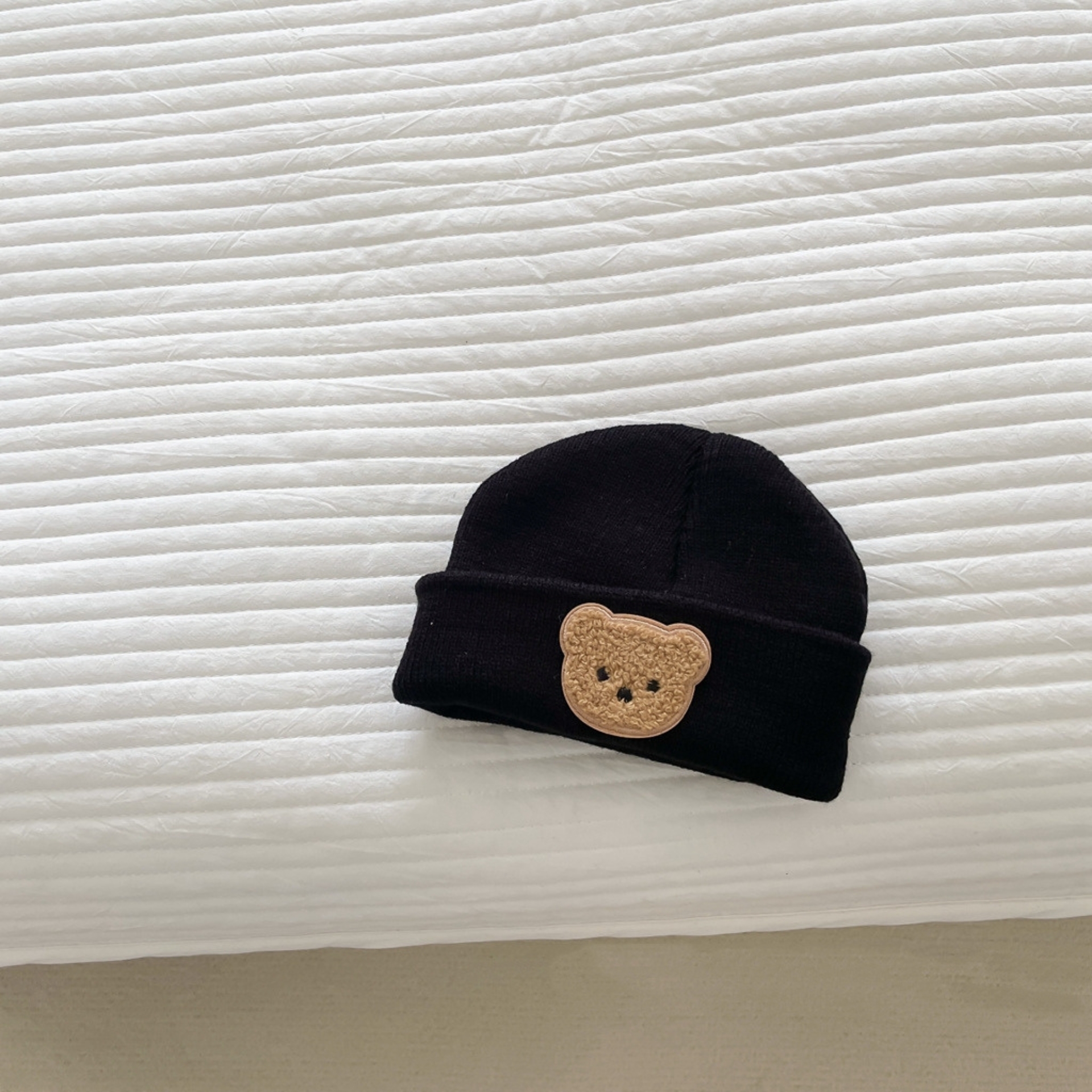 【現貨】HA633簡約小熊針織帽