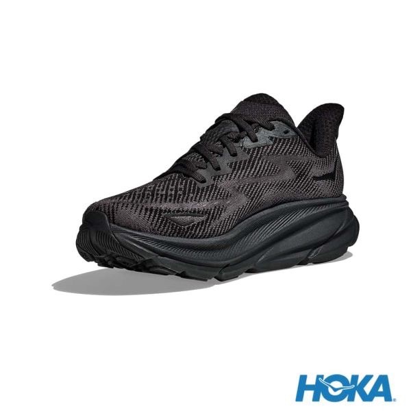 代購 HOKA Clifton 9 慢跑鞋回彈緩震黑色 男款 HO1127895BBLC
