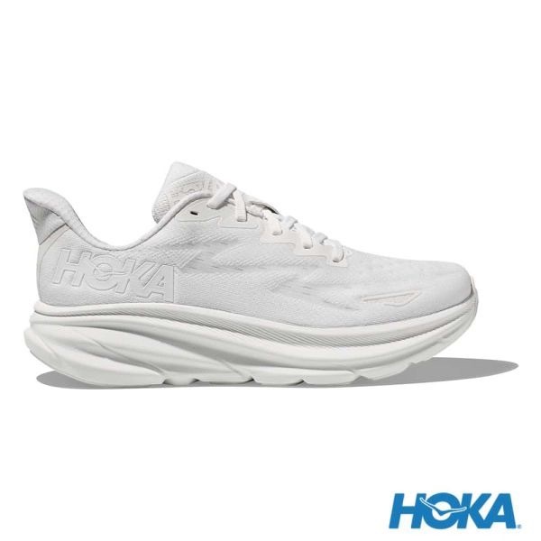 代購 HOKA Clifton 9 慢跑鞋回彈緩震白色 HO1127895WWH