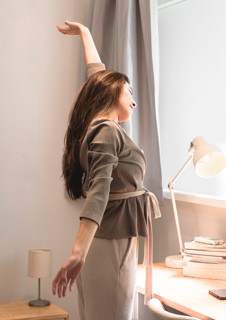 小編實穿_坑紋修身罩衫+坑紋修身寬褲