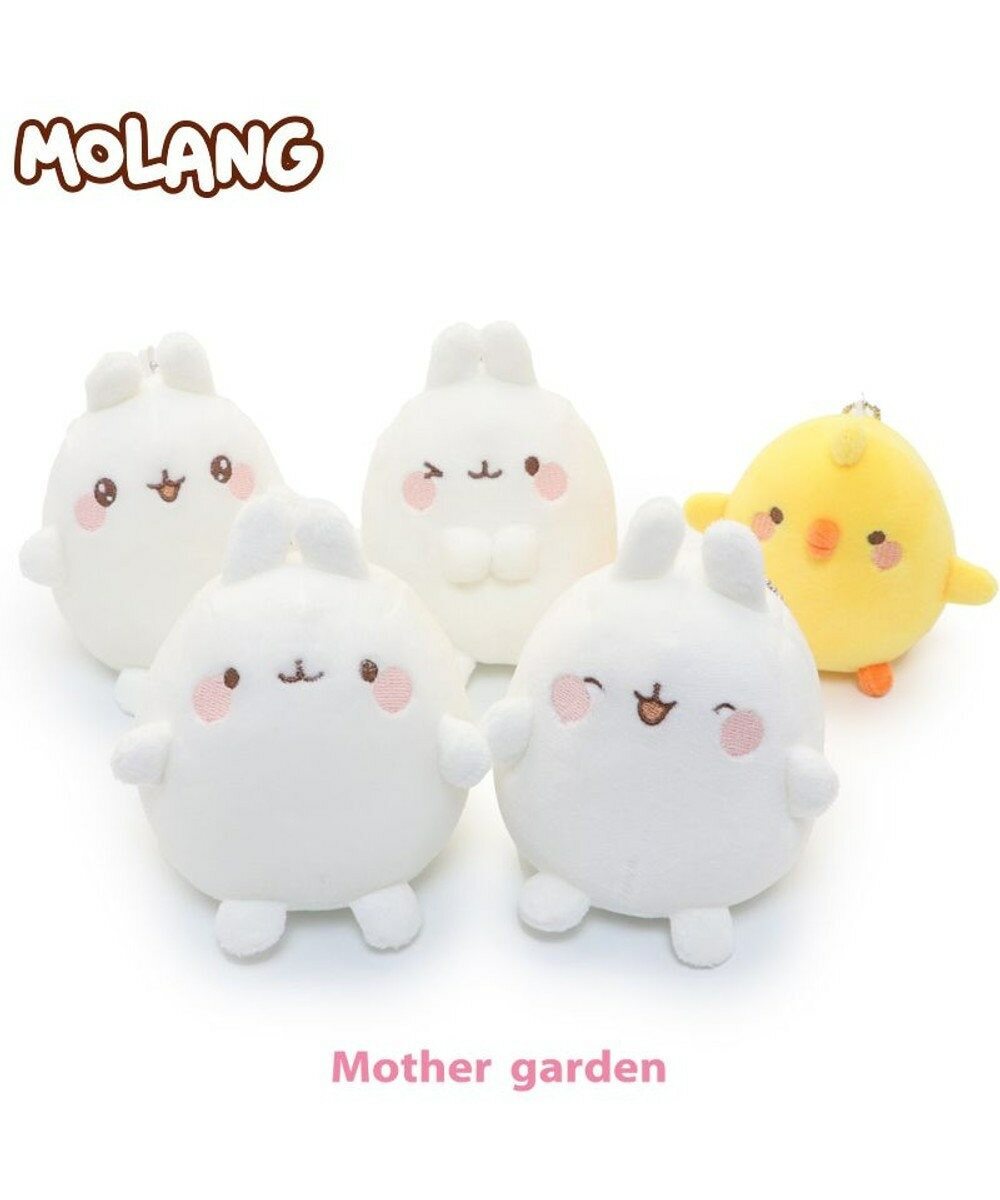 MOLANG萌浪兔 絨毛鑰匙圈吊飾(珠鏈鐵) 迷你萌浪/眨眼萌浪/水旺旺萌浪/微笑萌浪 8cm