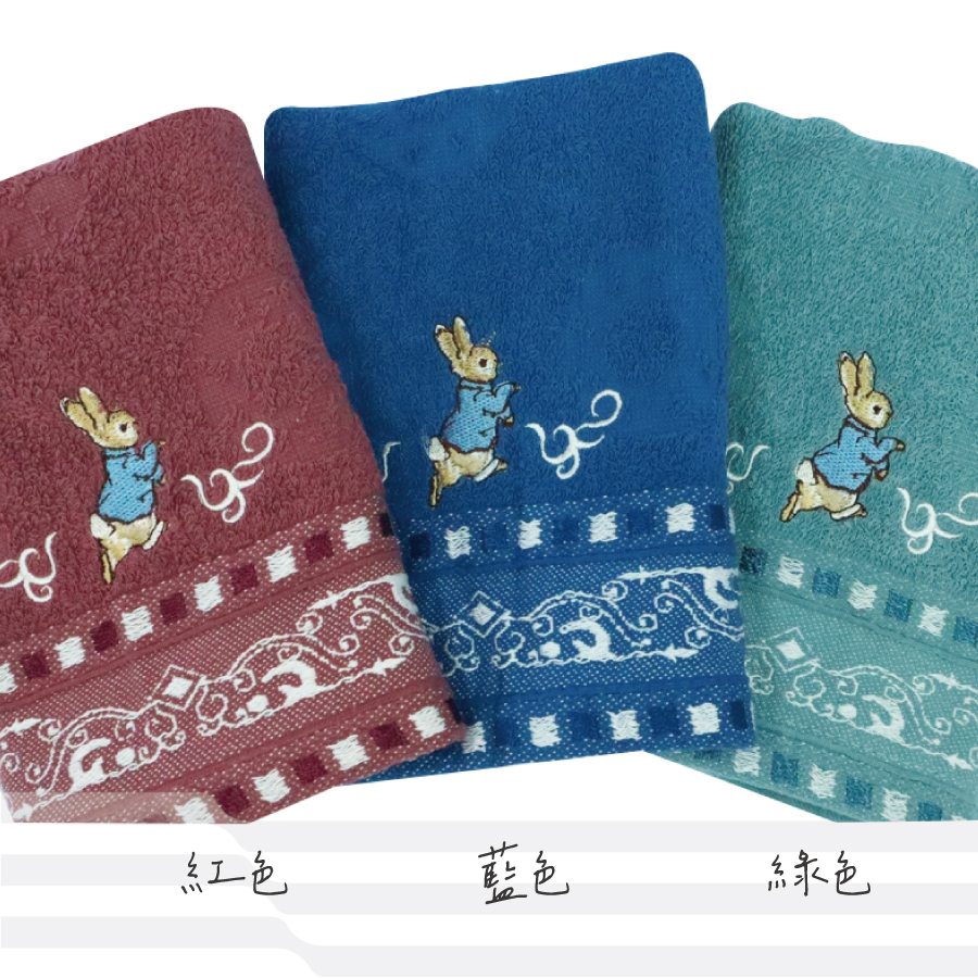 彼得兔蕾絲提花精繡毛巾PR3253