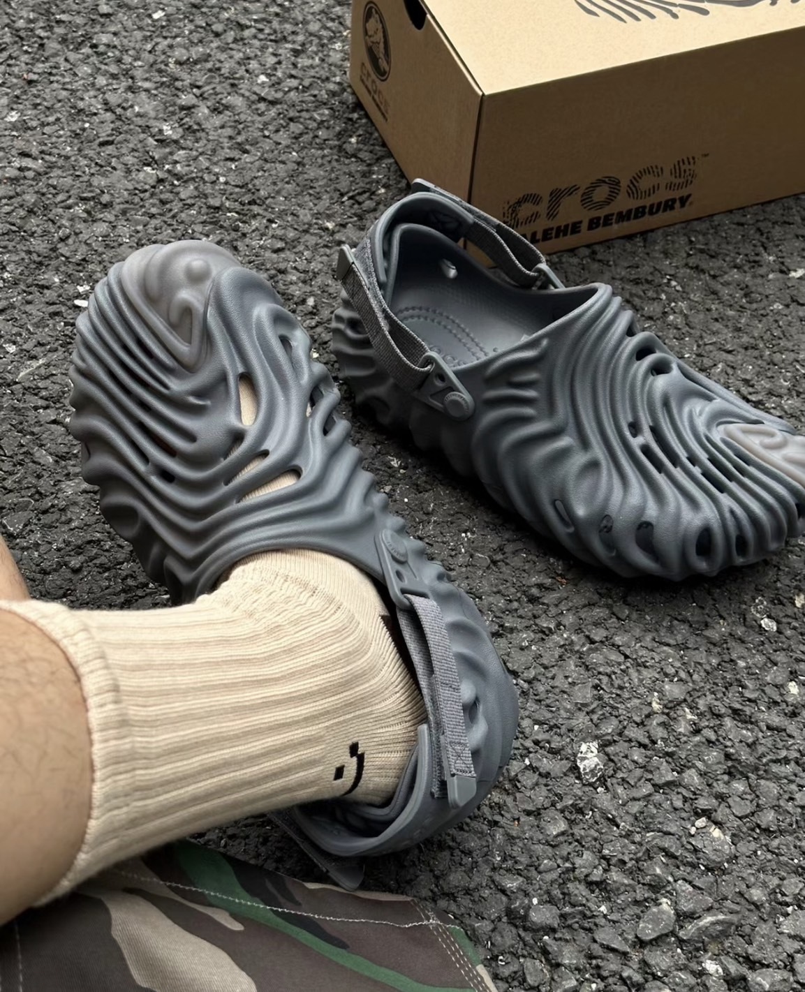 【代購】Salehe Bembury x Crocs Pollex Clog 聯名款 隕石灰 207393-1MA