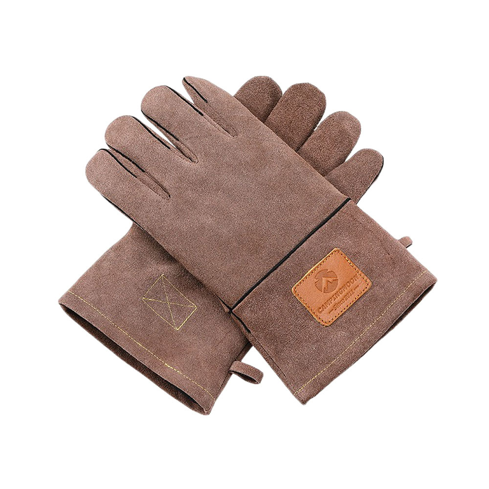 柯曼 雙層焚火牛皮手套 Q28