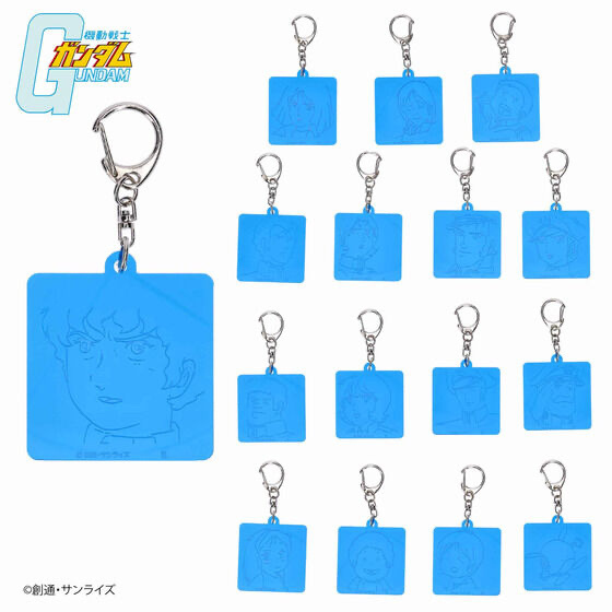Pbandai 預訂2023/11月 機動戦士ガンダム　地球連邦軍フェイスデザイン　アクリルキーホルダー（全16種）