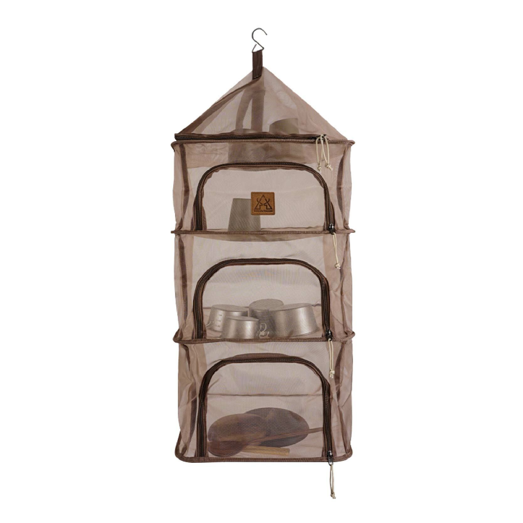 KZM 四層方形餐櫥籃 可可