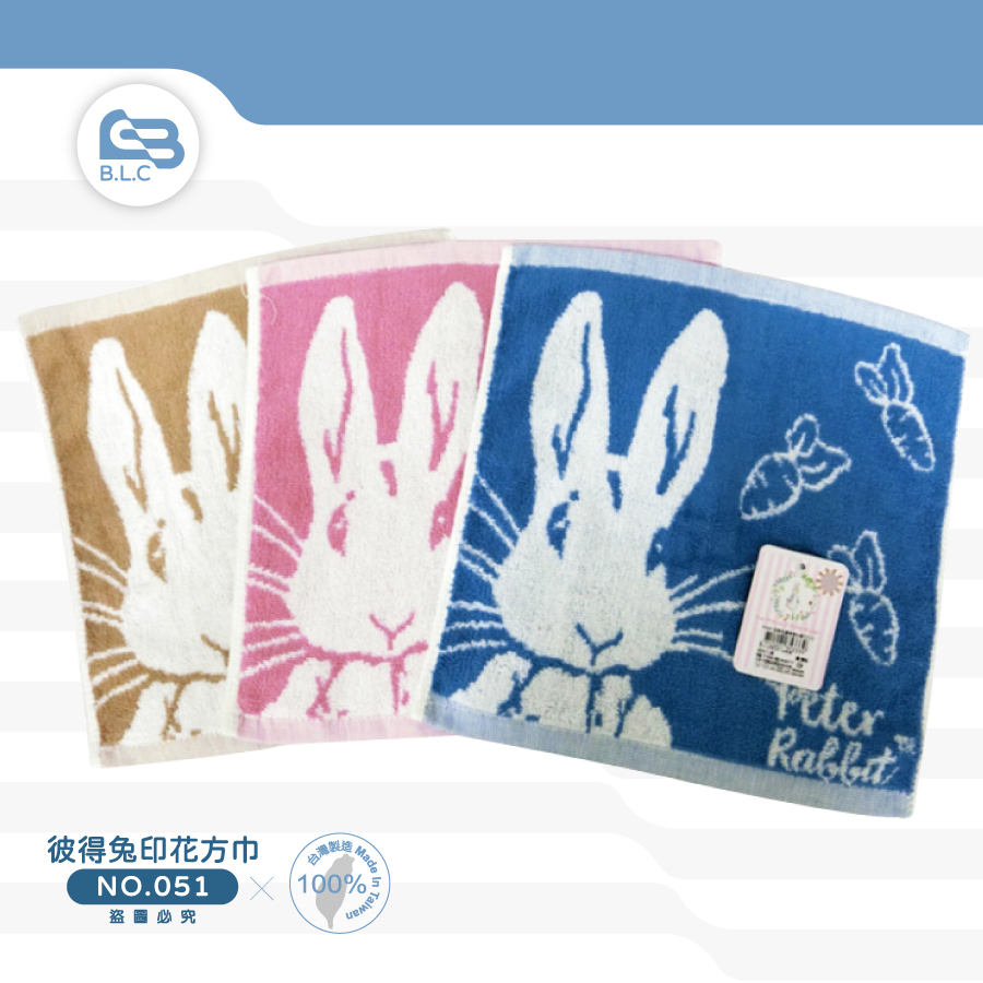 彼得兔印花方巾051