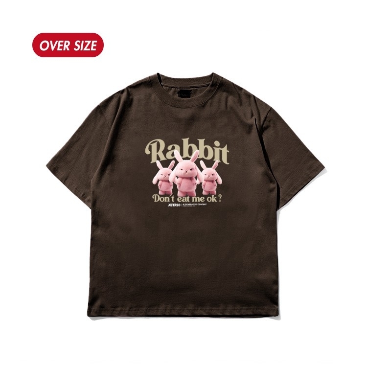 XCTRL 化學草莓兔短T-咖啡