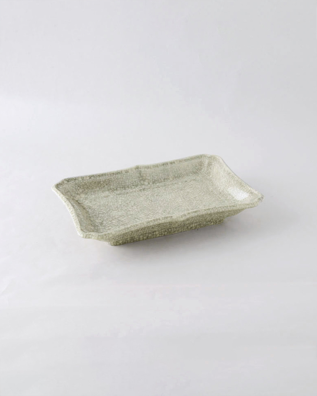 Rinka rectangle plate ink-crazing｜sobokai