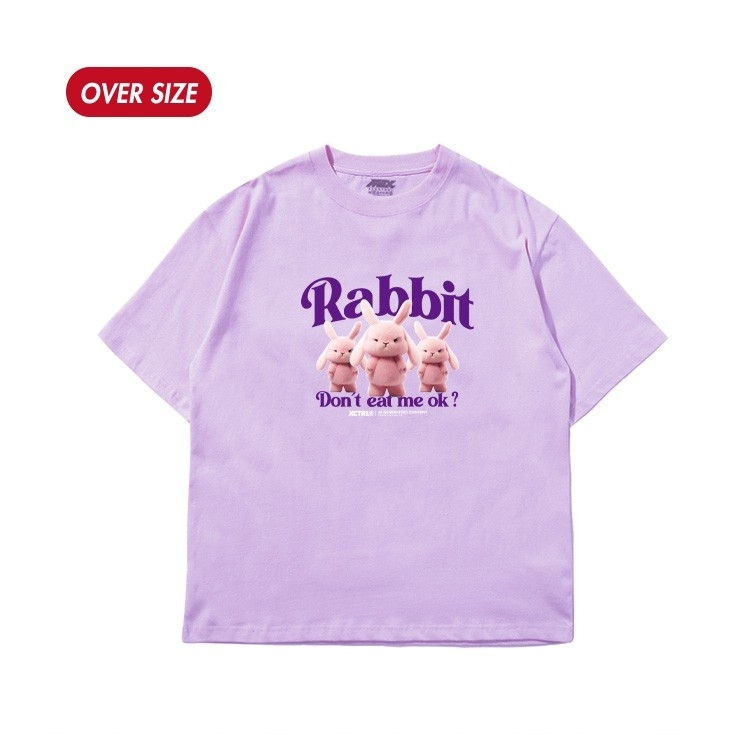 XCTRL 化學草莓兔短T-淡紫