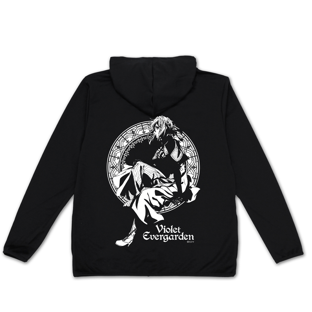 Cospa 0324 ｳﾞｧｲｵﾚｯﾄ･ｴｳﾞｧｰｶﾞｰﾃﾞﾝ 薄手ﾄﾞﾗｲﾊﾟｰｶｰ/BLACK